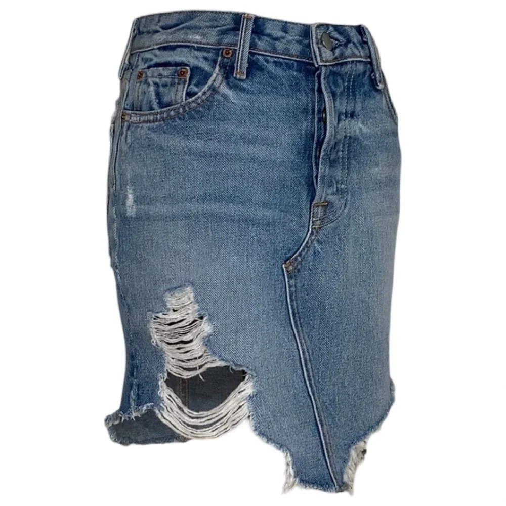 Revolve Grlfrnd Rhoda High Low Mini Skirt in Lava Bed Size 24